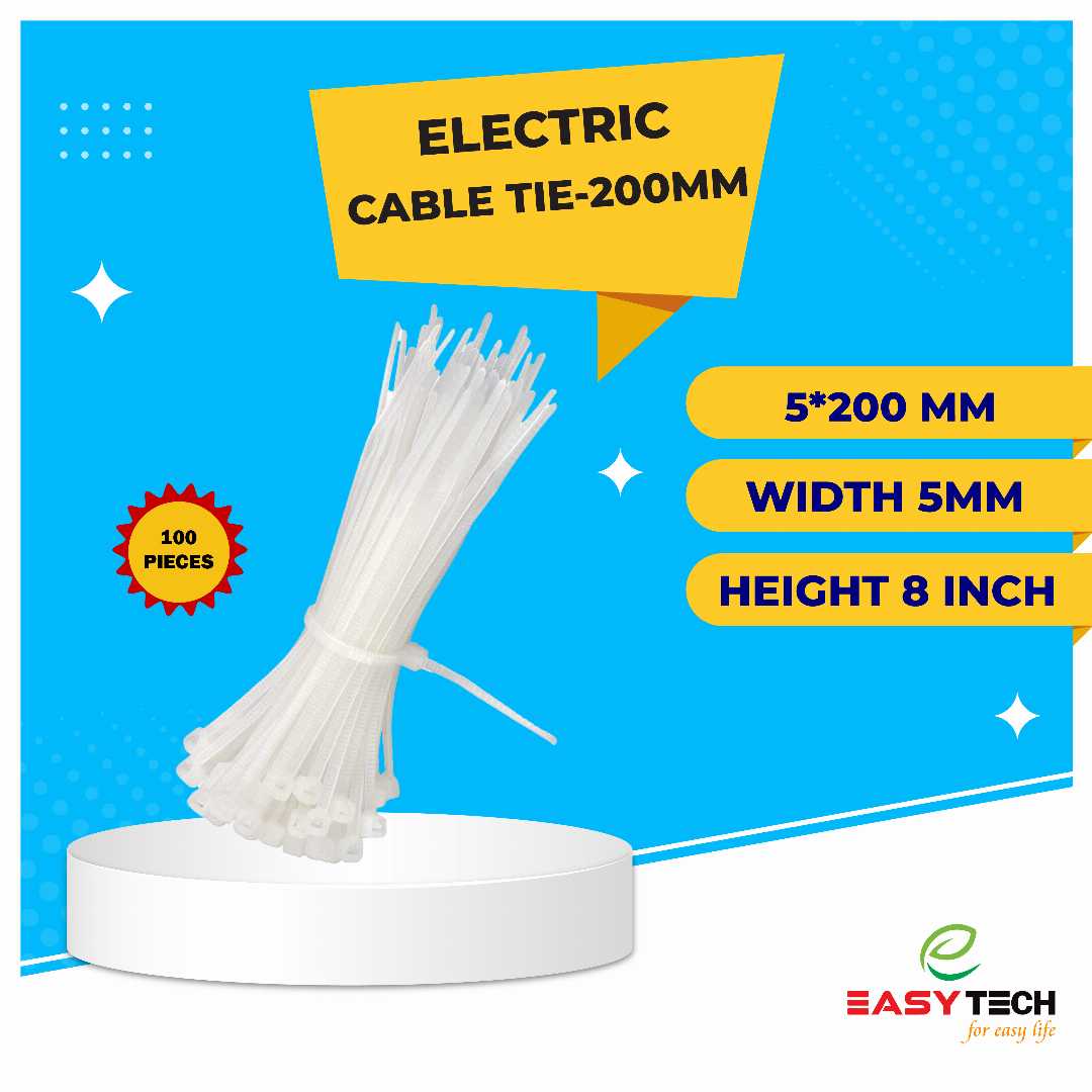 Cable Tie 200mm 8 inch-- 100pis- কেবল টাই