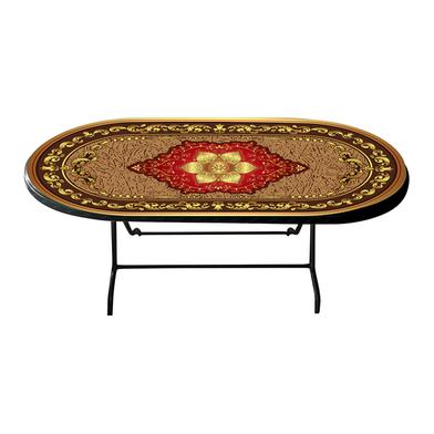 RFL Dining Table 6 Seat Family S/L Print Steel Pro-Bk - 937050