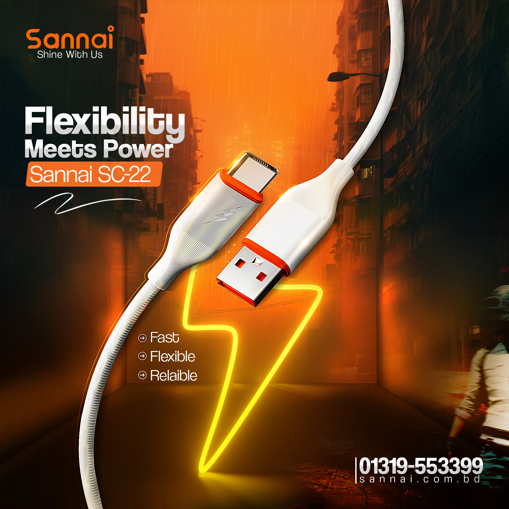 SC-22 Sannai Type-C কেবল